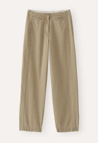 Slim cropped jeans, Dark olive, webstill