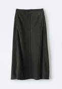 Long soft cord skirt, Charcoal, webstill