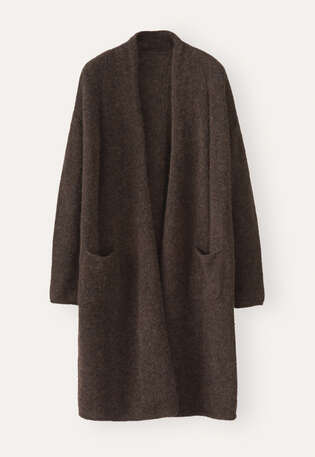 Edge-to-edge cardigan, Dark brown, webstill