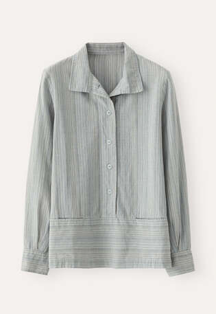 Funnel-neck blouse, Soft blue, webstill