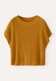 Crochet-stitch sweater, Mustard, webstill