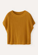 Crochet-stitch sweater, Mustard, webstill
