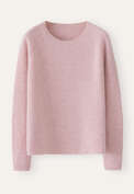Ribbed crew-neck sweater, Soft orchid, webstill