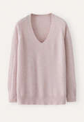 V-neck sweater, Chalk pink, webstill