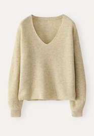 V-neck sweater, Fawn yellow, webstill