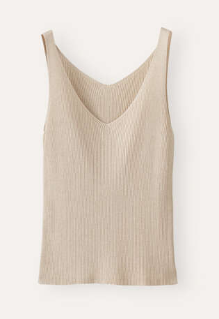 Knitted vest, Ecru fawn, webstill