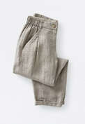 Cropped tapered trousers, M&eacute;lange grey, webstill