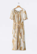 Printed dress, Ochre, webstill