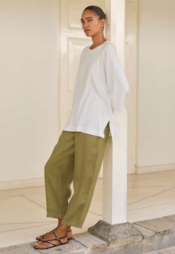Cropped trousers, Soft pine, completeTheLook