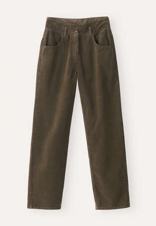 Straight-leg cord trouser, Brown khaki, webstill