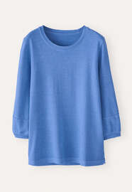 Round-neck top, Cornflower, webstill