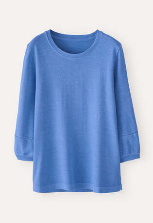 Round-neck top, Cornflower, webstill