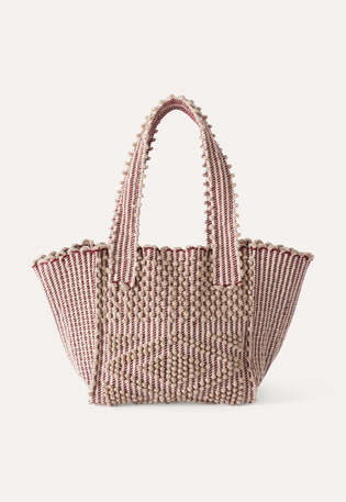 Knotted bag, Burgundy, webstill