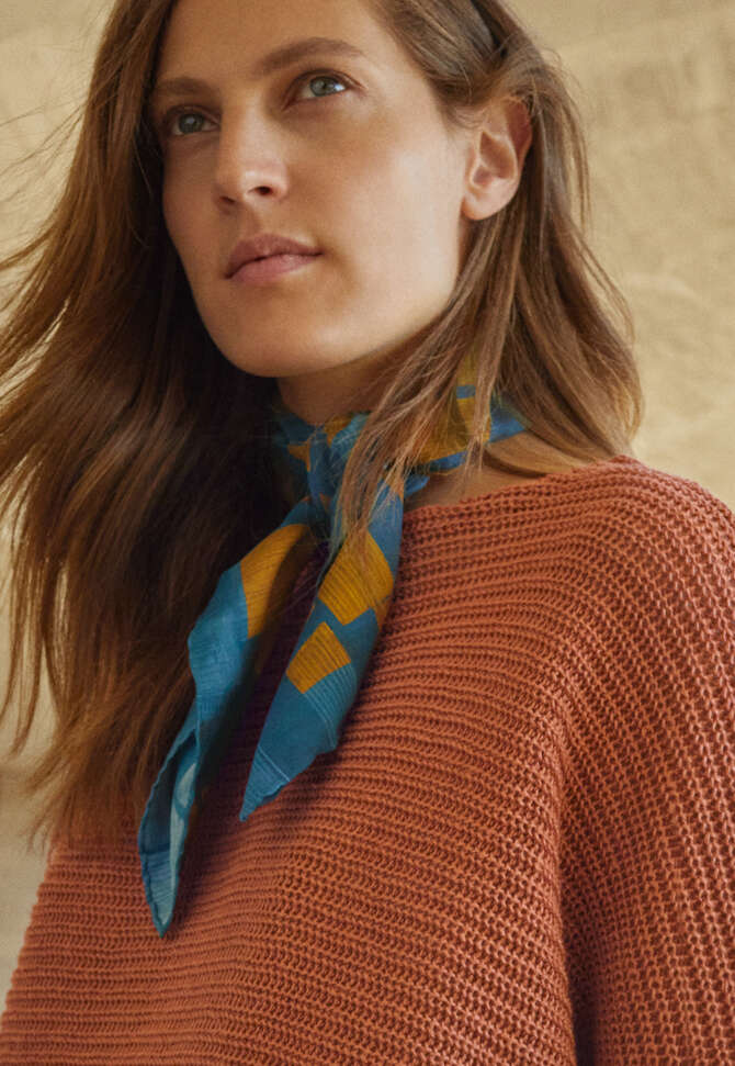 Rib-stitch sweater, Chilli orange, completeTheLook