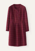 Checked pleated dress, Maroon, webstill
