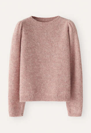 Puff-sleeve sweater, Soft rose, webstill