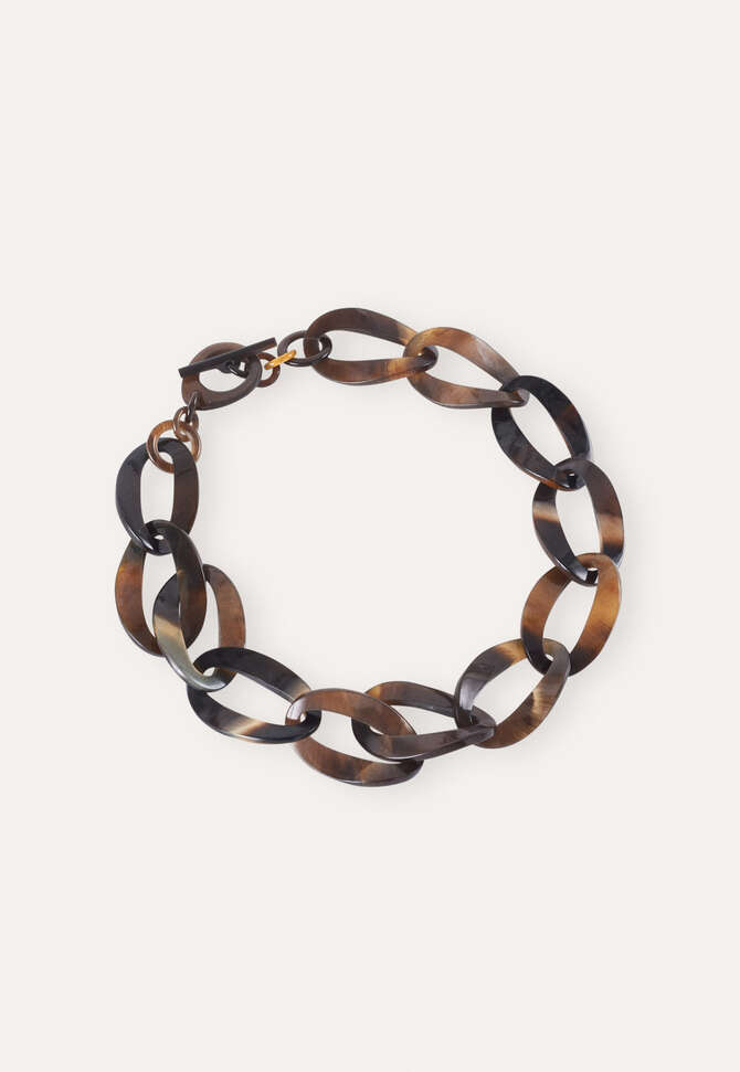 Chain necklace, Brown, completeTheLook