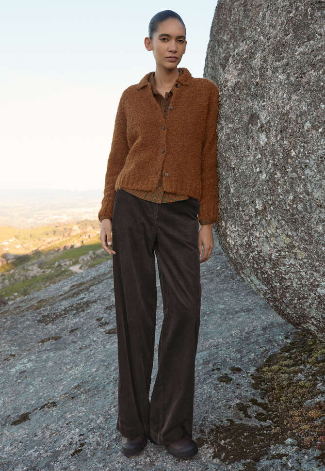 Collared cardigan, Cinnamon, completeTheLook