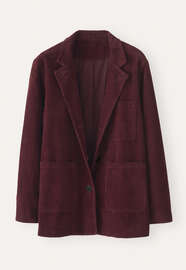 Cord patch-pocket jacket, Damson, webstill