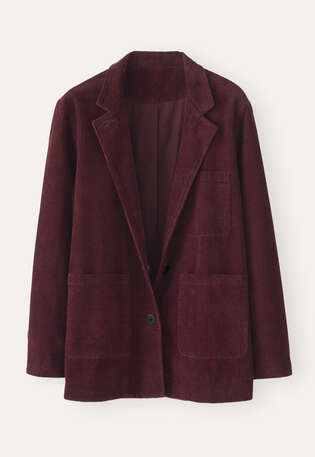 Cord patch-pocket jacket, Damson, webstill