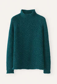 Cable-stitch sweater, Dark turquoise, webstill