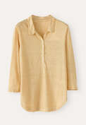 Striped polo shirt, Gold white, webstill