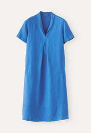 Shawl-collar dress, Cobalt, webstill