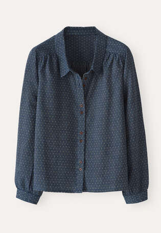 Dash-weave shirt, Soft indigo, webstill