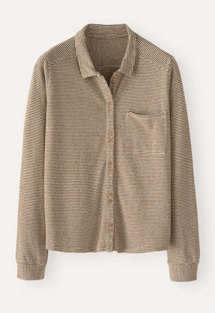 Jersey striped shirt, Bronze cream, webstill