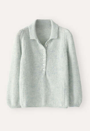 Collared sweater, Pale aqua, webstill