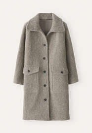 Raglan-sleeve coat, Grey fawn, webstill