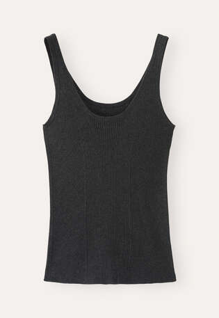 Knitted vest, Black marl, webstill