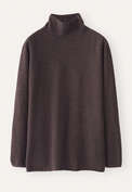 Garter-stitch sweater, Maroon brown, webstill
