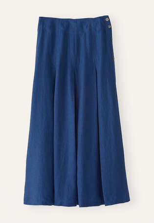 Long pleated skirt, Blue ink, webstill