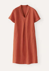 Shawl-collar dress, Chilli orange, webstill