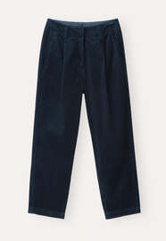 Pleat-front trousers, Black teal, webstill