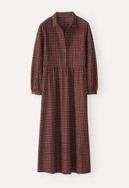 Checked dress, Pink brown, webstill