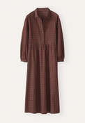 Checked dress, Pink brown, webstill