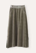 A-line cord skirt, Sage grey, webstill