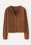 Button-through sweater, Chilli brown, webstill