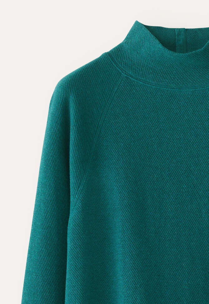 Funnel-neck tunic, Bottle teal, completeTheLook