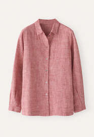 Curved hem overshirt, Crimson pink, webstill