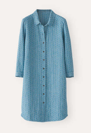 Checked shirtdress, Marine, webstill