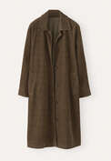 Long cord coat, Khaki brown, webstill