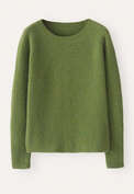 Ribbed crew-neck sweater, Apple green, webstill