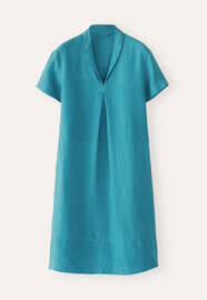 Shawl-collar dress, Soft turquoise, webstill