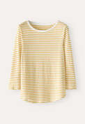 Striped jersey top, Yellow white, webstill
