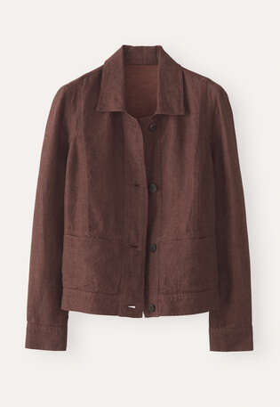 Boxy jacket, Blush brown, webstill