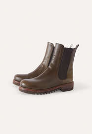 Ankle boots, Dark olive, webstill