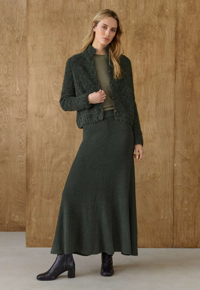 Knitted skirt, Fir, completeTheLook